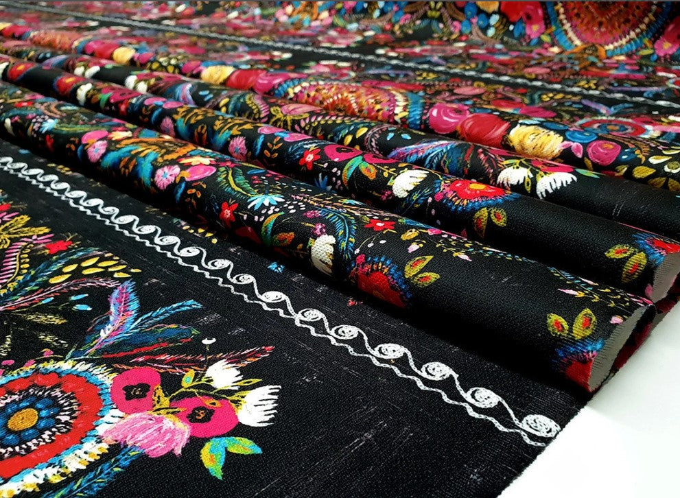 Batika Black Embroidered