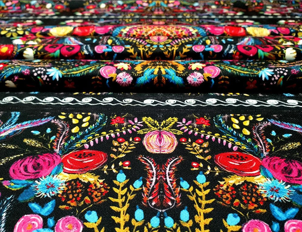 Batika Black Embroidered