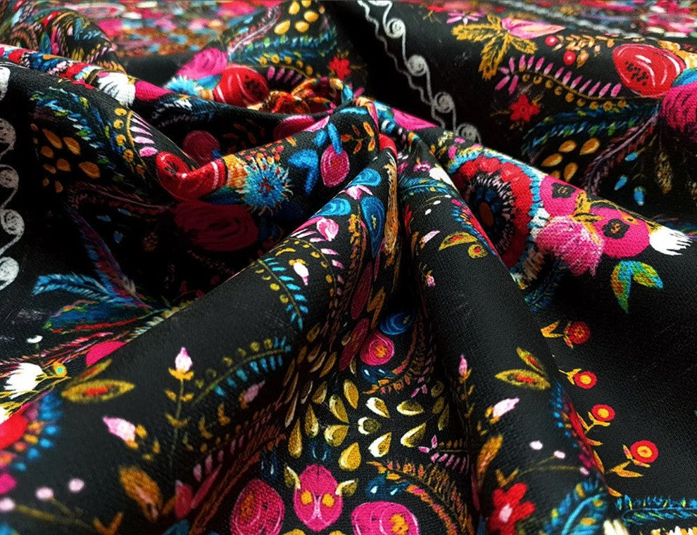 Batika Black Embroidered