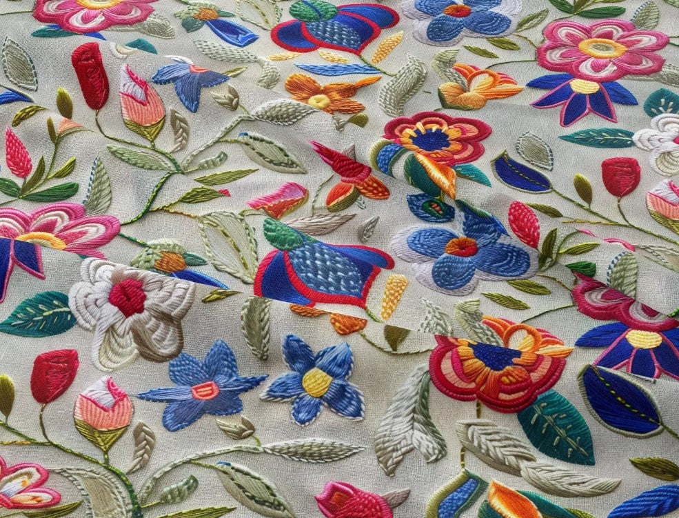 Teresa Floral Embroidered