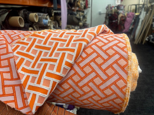 Trina Orange Brocade
