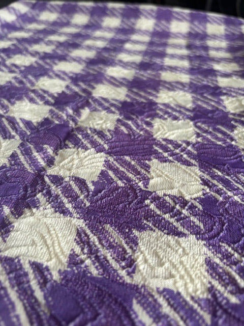 Oscar Purple Houndstooth Brocade