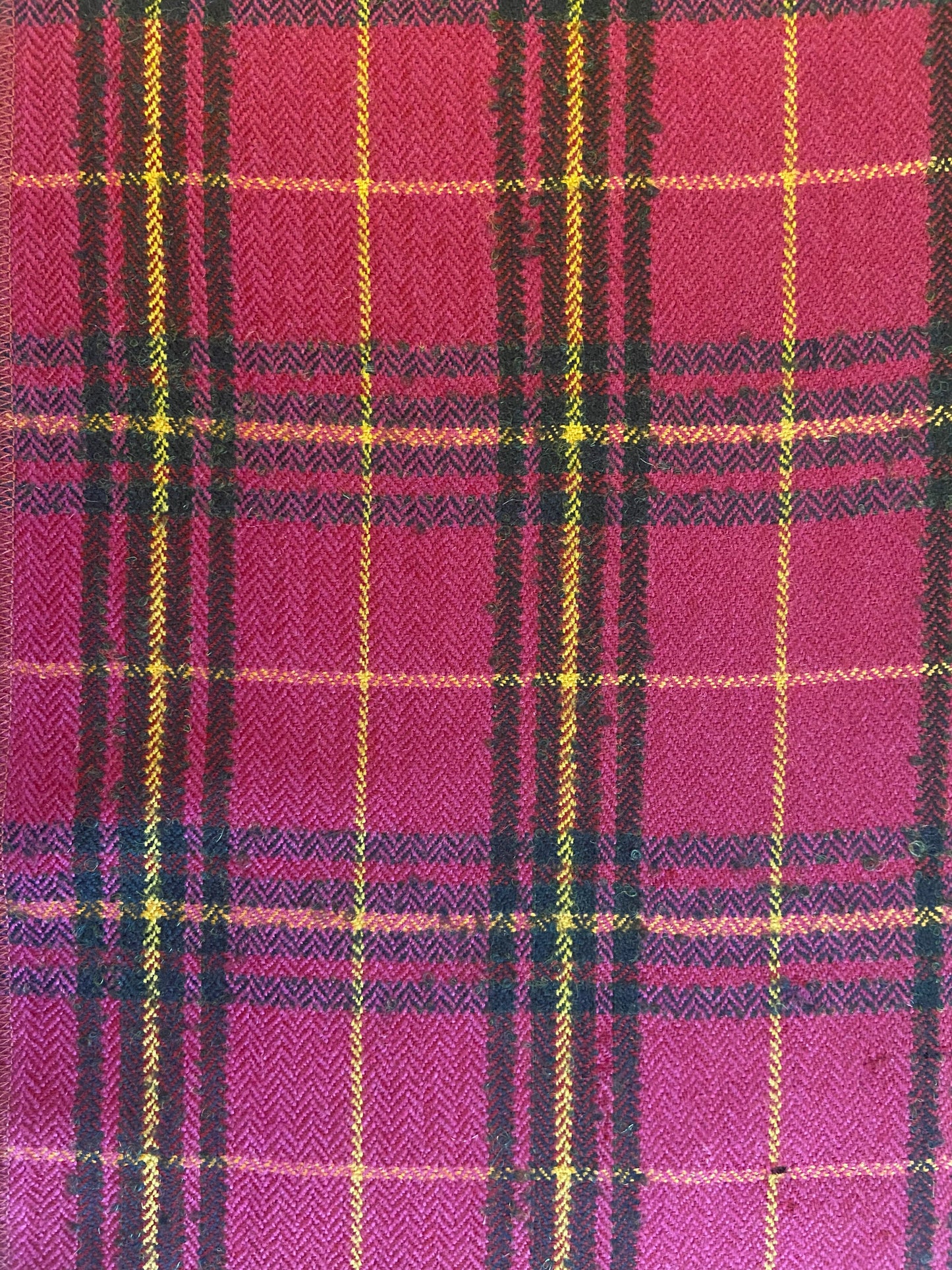 Magenta Plaid Wool