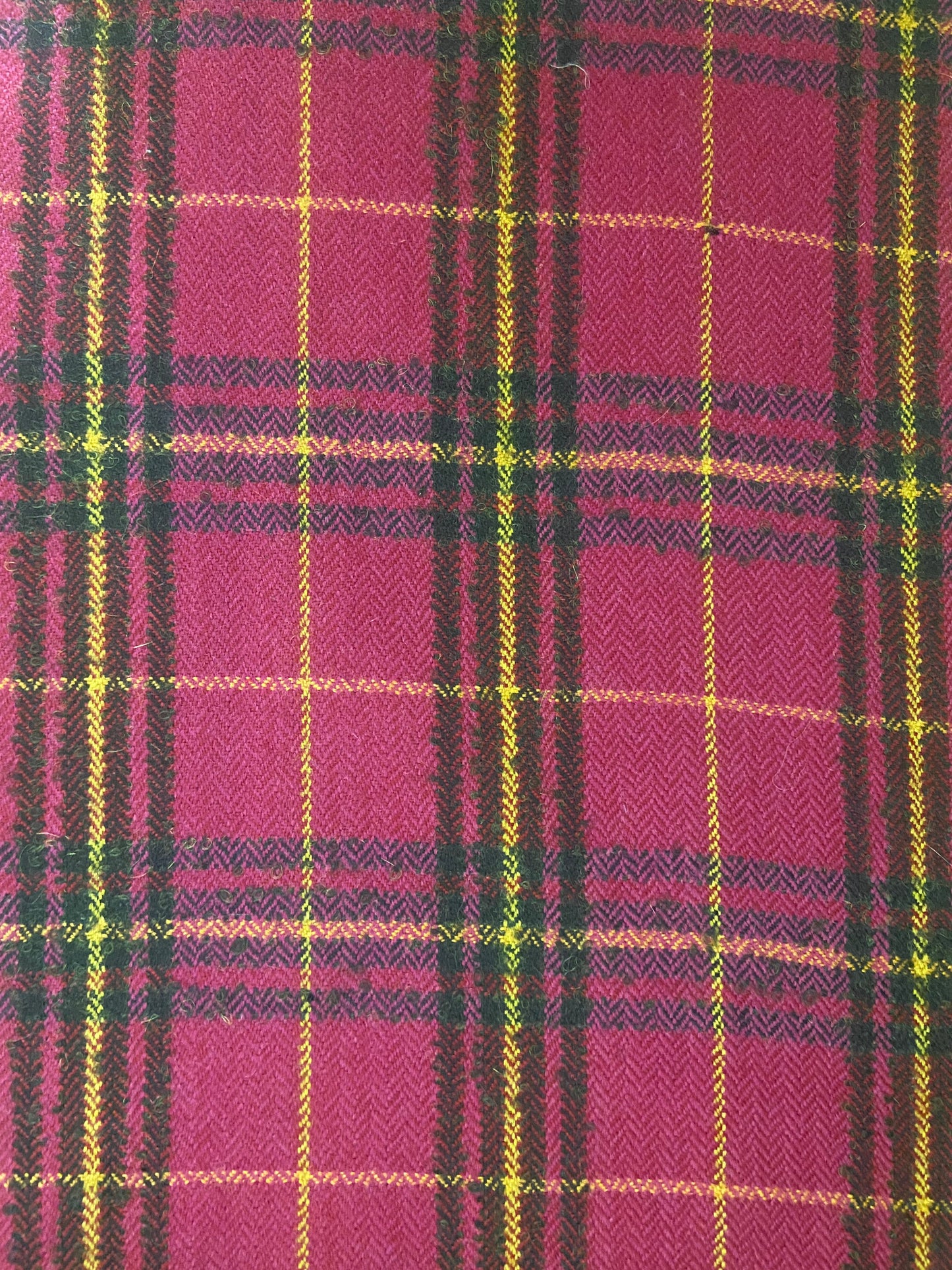 Magenta Plaid Wool