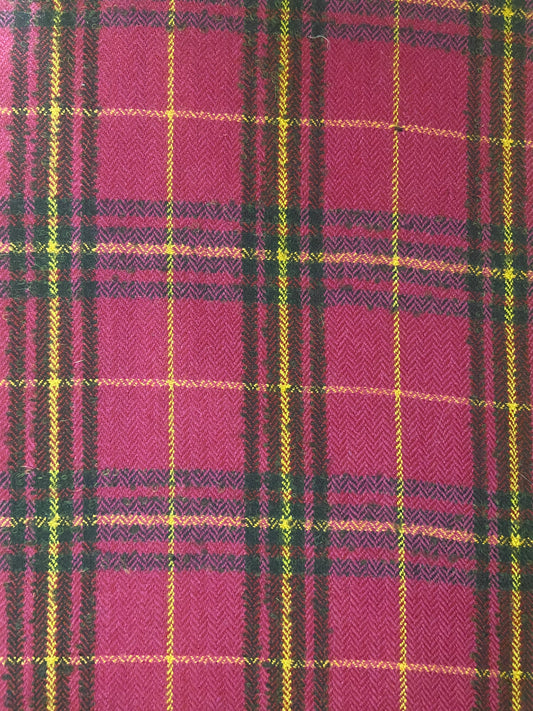 Magenta Plaid Wool