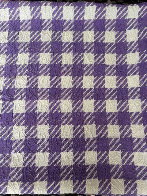 Oscar Purple Houndstooth Brocade
